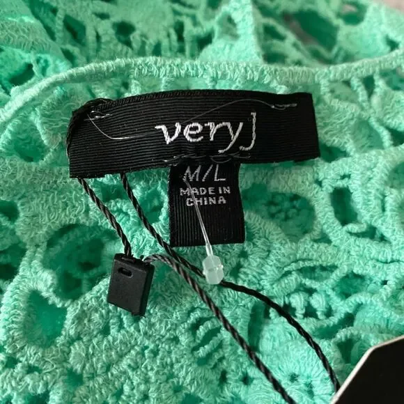 NEW! Very J Crochet Tank Top-Mint-Size M/L - Picture 7 of 7